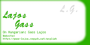 lajos gass business card